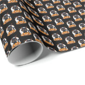 Cute Black Cat Halloween Wrapping Paper Cadeaupapier (Rol Hoek)