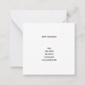 Cute Black Cat Happy Halloween Notitiekaartje (Achterkant)