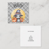 Cute Black Cat Happy Halloween Notitiekaartje (Voorkant / Achterkant)