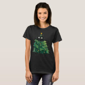 Cute Black Cat In Christmas Tree Cat Lover Holiday T-shirt (Voorkant volledig)