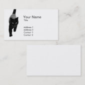 Cute Black Cat in de sneeuw - Visitekaartje (Voorkant / Achterkant)