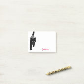 Cute Black Cat in de sneeuwspecialistische meisjes Post-it® Notes (Op bureau)