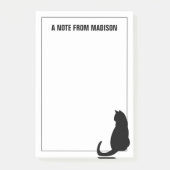 Cute Black Cat | Jouw namen toevoegen Post-it® Notes (Voorkant)
