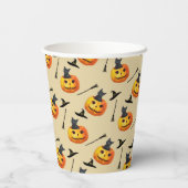 Cute Black Cat kinder Halloween Party Patroon Papieren Bekers (Achterkant)