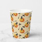 Cute Black Cat kinder Halloween Party Patroon Papieren Bekers (Links)