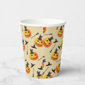 Cute Black Cat kinder Halloween Party Patroon Papieren Bekers (Rechts)