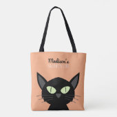 Cute Black Cat Kinder Halloween Tote Bag (Achterkant)