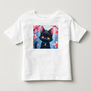 Cute Black Cat Kinder Shirts
