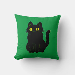 Cute Black Cat Kussen