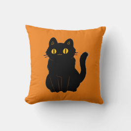 Cute Black Cat Kussen