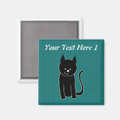 Cute Black Cat Magneet (Voorkant / Achterkant)