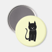 Cute Black Cat Magneet (Voorkant / Achterkant)