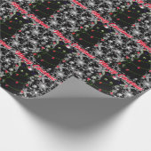 Cute Black cat Meowy Christmas Cadeaupapier (Hoek)