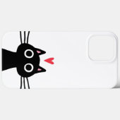 Cute Black Cat met hart Case-Mate iPhone Case (Achterkant (horizontaal))