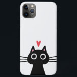 Cute Black Cat met hart Case-Mate iPhone Case<br><div class="desc">Bescherm je telefoon in stijl met deze coole iPhone-draagtas! Quirky zwarte kat,  beschikbaar op hoesjes voor iPhone en Samsung. Een stijlvolle draagtas van hoge kwaliteit voor kattenliefhebbers. Bezoek de Doodle World van Jenn voor nog meer fantastische producten met deze witte zwarte kat.</div>
