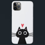 Cute Black Cat met hart Case-Mate iPhone Case<br><div class="desc">Bescherm je telefoon in stijl met deze coole iPhone-draagtas! Quirky zwarte kat,  beschikbaar op hoesjes voor iPhone en Samsung. Een stijlvolle draagtas van hoge kwaliteit voor kattenliefhebbers. Bezoek de Doodle World van Jenn voor nog meer fantastische producten met deze witte zwarte kat.</div>