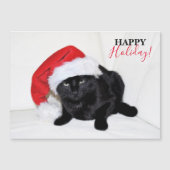 Cute Black Cat met Santa Hat (Voorkant)
