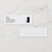 Cute Black Cat Mini Visitekaartje (Voorkant / Achterkant)