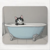 Cute Black Cat Muismat (Voorkant)