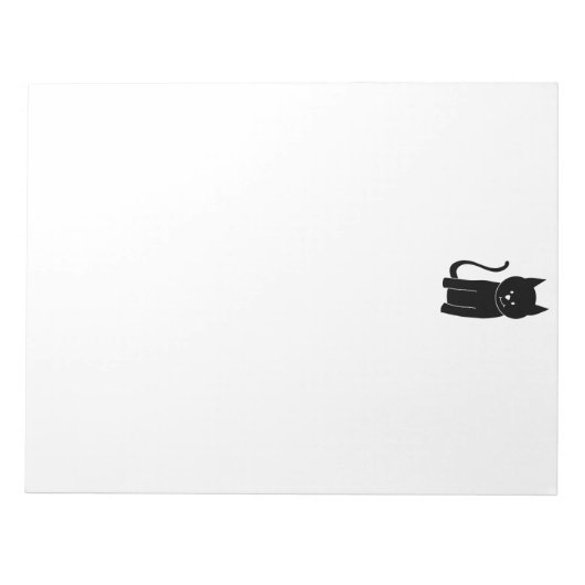 Cute Black Cat Notitieblok (Voorkant)