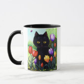 Cute Black Cat Originele art Tulk Creationarts Mok (Links)