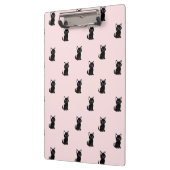 Cute Black Cat Pattern on Pastel Pink Klembord (Links)