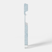 Cute Black Cat Peeking Kawaii Cartoon Blue Damask iPhone Hoesje (Linkerkant)