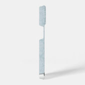 Cute Black Cat Peeking Kawaii Cartoon Blue Damask iPhone Hoesje (Rechterkant)