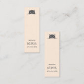 Cute Black Cat Peking boven Bladwijzer Quote Mini Visitekaartje (Voorkant / Achterkant)