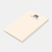 Cute Black Cat Peking boven Custom Name Post-it® Notes (Schuin)