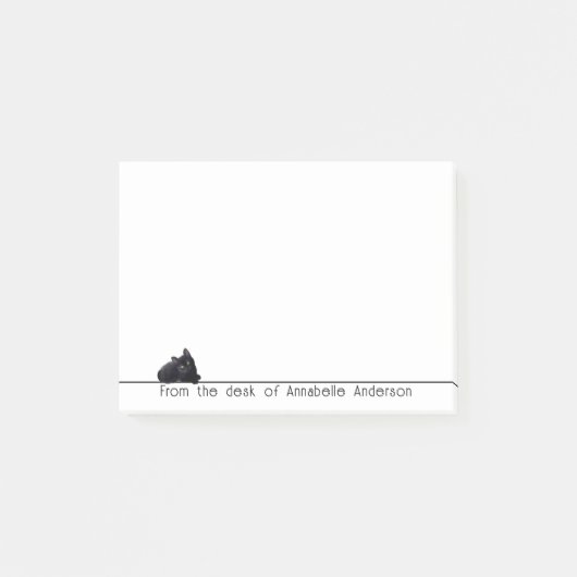 Cute Black Cat Personaliseer opmerkingen Post-it® Notes (Voorkant)