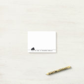 Cute Black Cat Personaliseer opmerkingen Post-it® Notes (Op bureau)