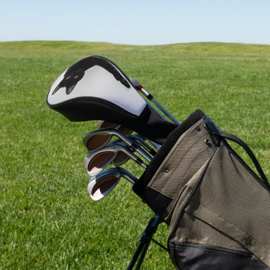 Cute Black Cat Photo Golfheadcover (Insitu)