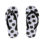 Cute Black Cat Polka Dot Pattern Kinder Teenslippers (Voetbed)