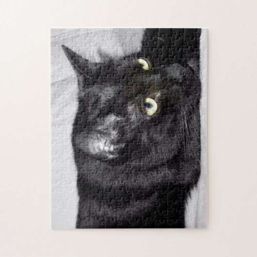 Cute Black Cat Portrait Legpuzzel (Verticaal)