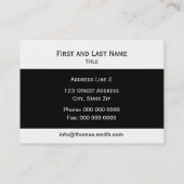 Cute Black Cat Portrait Visitekaartje (Achterkant)