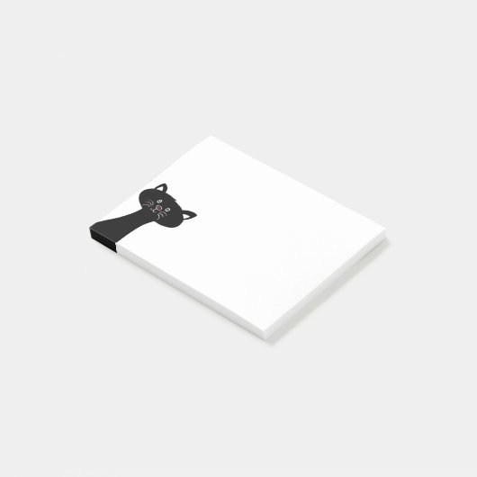 Cute Black Cat Post-it® notes 4 x 3 (Schuin)