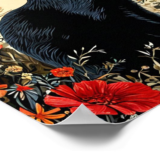 Cute Black Cat Poster (Hoek)