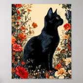 Cute Black Cat Poster (Voorkant)