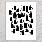 Cute Black Cat Poster