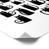 Cute Black Cat Poster (Hoek)