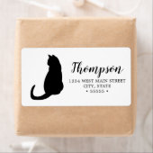 Cute Black Cat Return-label Etiket (Insitu)