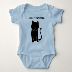 Cute Black Cat Romper