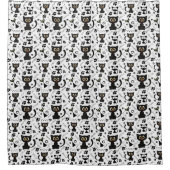 Cute Black Cat Shower Curtain Douchegordijn (Voorkant)