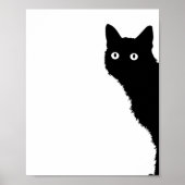 Cute Black Cat Side Look Poster for Cat Lovers (Voorkant)