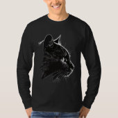 Cute Black Cat side view face Cats T-shirt (Voorkant)