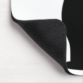 Cute Black Cat Silhouette Fun Black and White Muismat (Hoek)