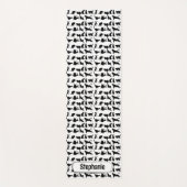 Cute Black Cat Silhouette Pattern - Aangepaste naa Yogamat (Voorkant)