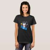 Cute Black Cat Skateboard T-shirt (Voorkant volledig)