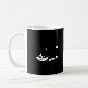 Cute Black Cat Snacks Naps Funny Gezegde Animal Lo Koffiemok
